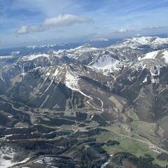 Flugwegposition um 13:46:44: Aufgenommen in der Nähe von Hafning bei Trofaiach, Österreich in 2442 Meter